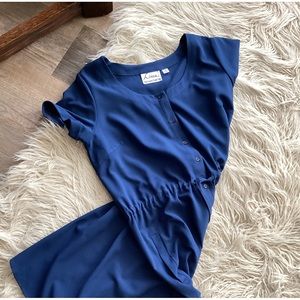 Linea by Louis Dell’ Olio shirtwaist dress cobalt blue Medium. Made in Italy.